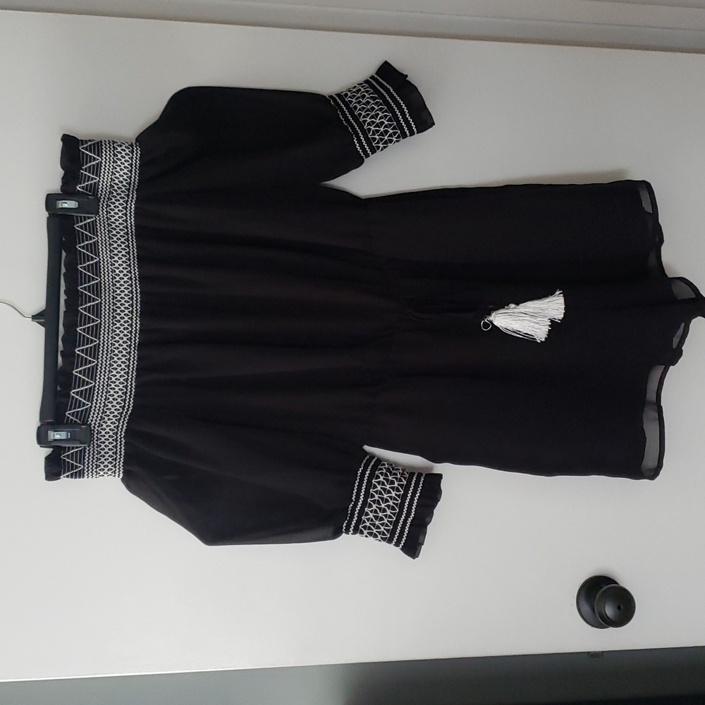 Black off the shoulder romper